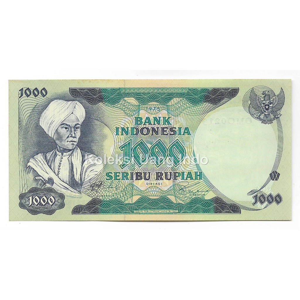 Uang Kuno 1000 Rupiah Diponegoro 1975