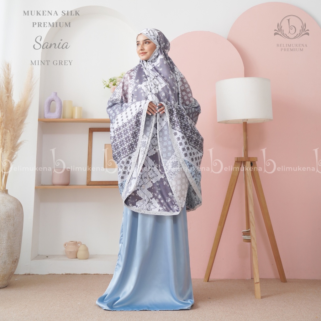 Mukena Silk Premium 2in1 Sania Set Sajadah