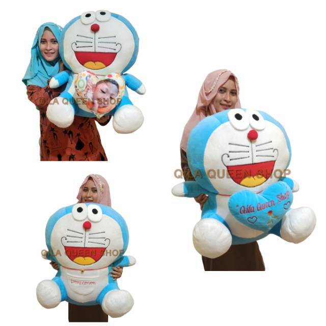 Boneka DORAEMON jumbo velboa GRATIS ukir nama atau Cetak photo