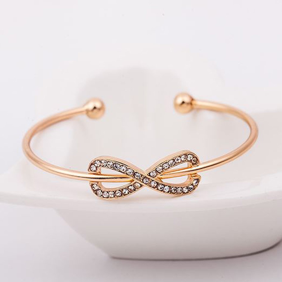 OILA gelang infinite diamond simple open bracelet (3E4) jge080