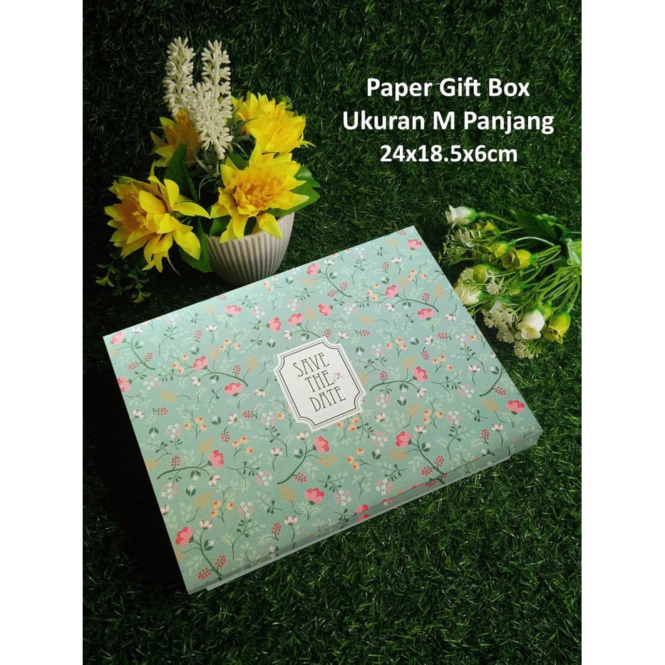 

Paper Gift Box M Panjang / Kotak Kado Serbaguna SAVE THE DATE- Versi 2