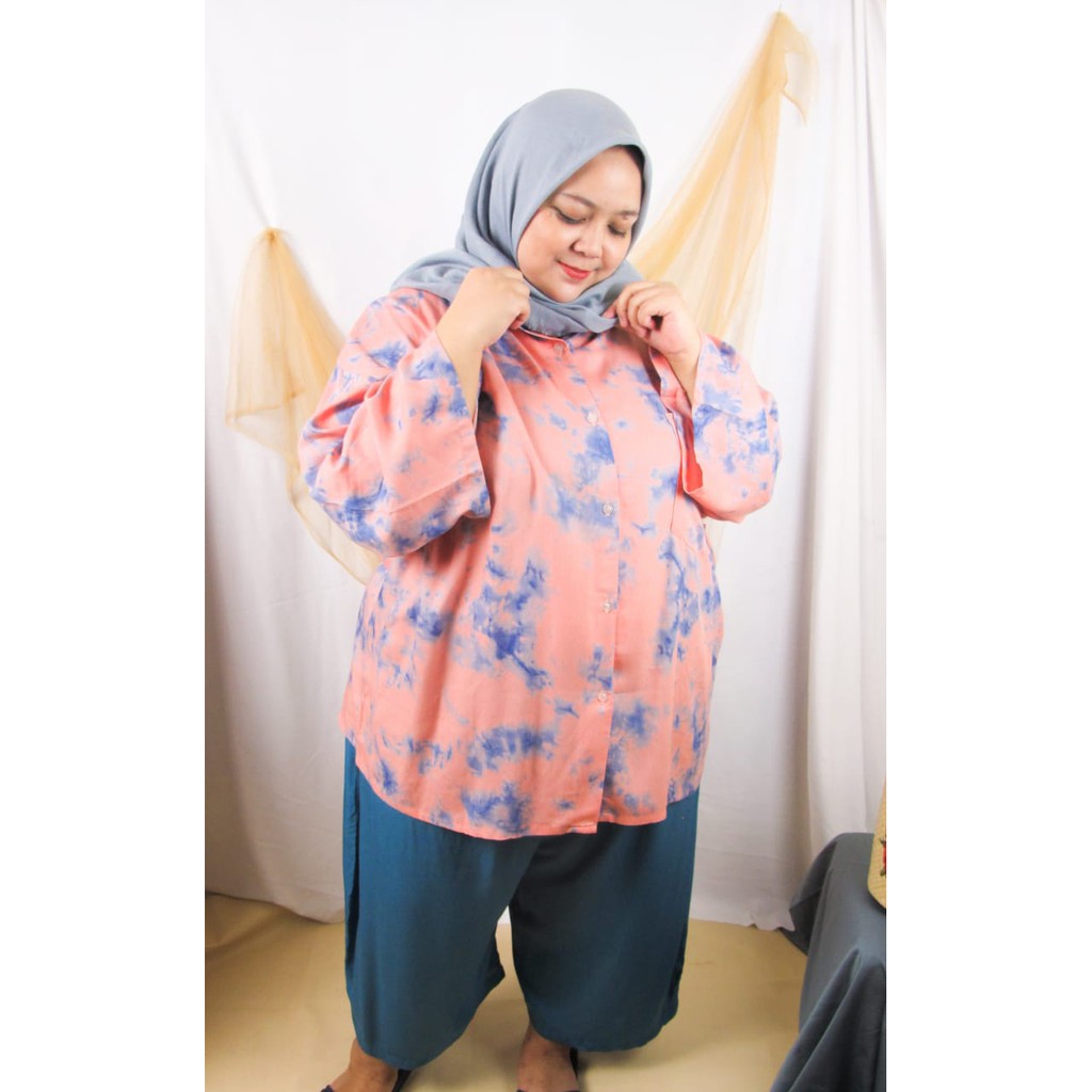 SETELAN JUMBO/ SETELAN PIYAMA JUMBO LD 130 RAYON MARBLE PINK TOSCA