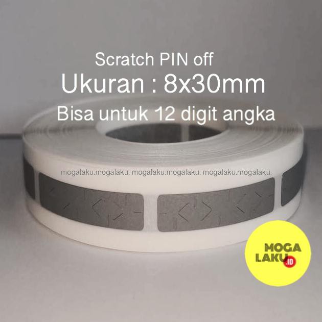 

✨BISA COD✨ 8x30 mm scratch off pin scratch label pin voucher scratch pin