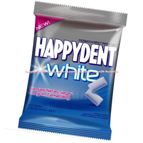 Happydent Cool White 60gr Permen Karet Rasa Mint Happy dent Mint Candy Bubble Hepi Dent