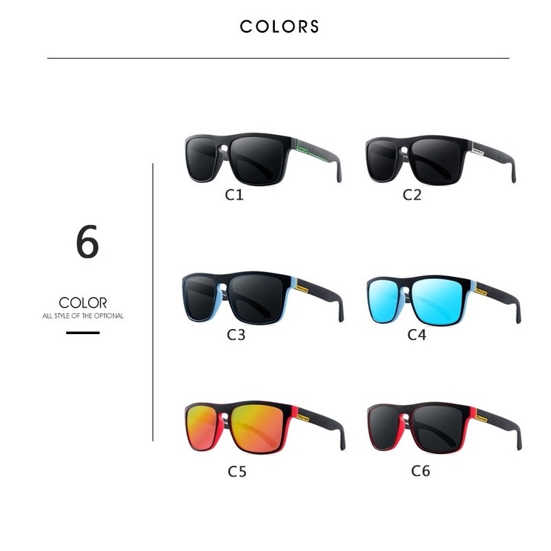 (YUZHU) Bayar di Tempat Terpolarisasi Kacamata Pria Square Driver Shade Classical Sunglasses Women/Men