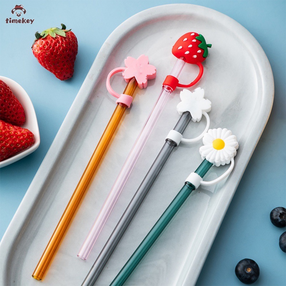 【TK】 Dustproof Silicone Straws Cover Creative Cute Silicone Environmental Protection Straw Plug Straw Baby Kids Water Cup Accessories