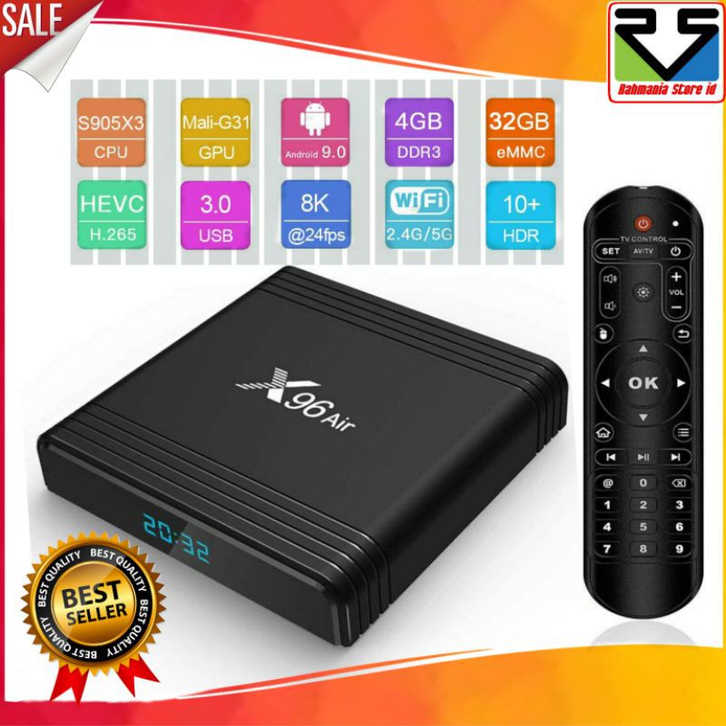 STB Vontar Air X96 Smart TV Box Received Android 9.0 4K 4/32GB
