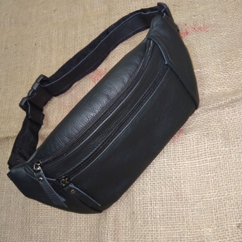 WAIST BAG TAS KULIT SAPI ASLI TAS DADA KULIT ASLI