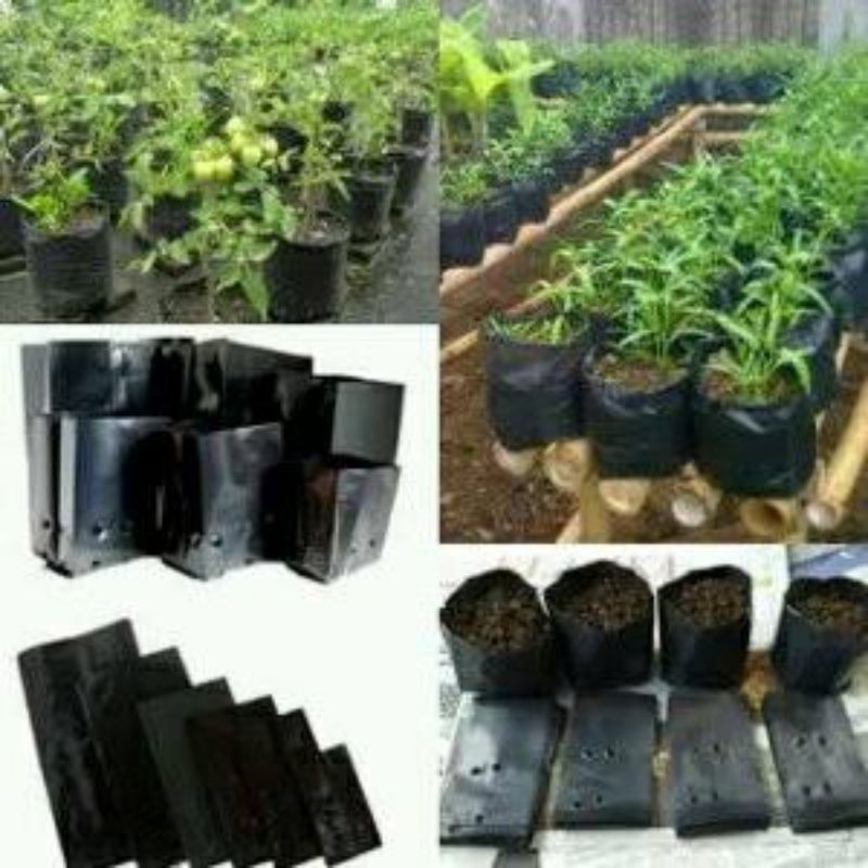 Polibag / Planter Bag Polybag 10x15 20x20 25x25 30x30 cm Plastik Media Tanam untuk Tanaman