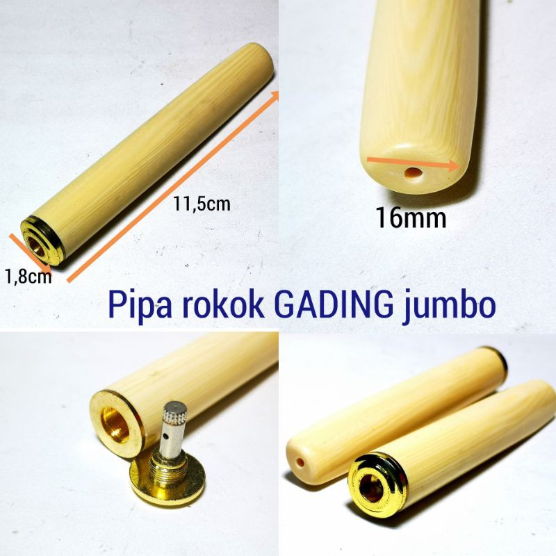 PIPA ROKOK GADING JUMBO DENGAN PENYARING FILTER IMPORT