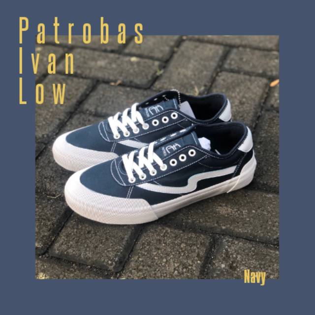 Sepatu Patrobas Ivan Low Navy 100% Original BNIB