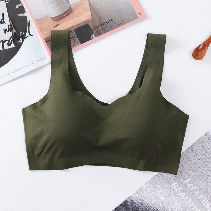 Medan Termurah KD08 Sangat lembut &amp; nyaman dipakai Seamless Bra Cewek Wanita Polos Fitness Yoga BH lembut