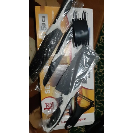 Pisau 5set berlapis batu maifan