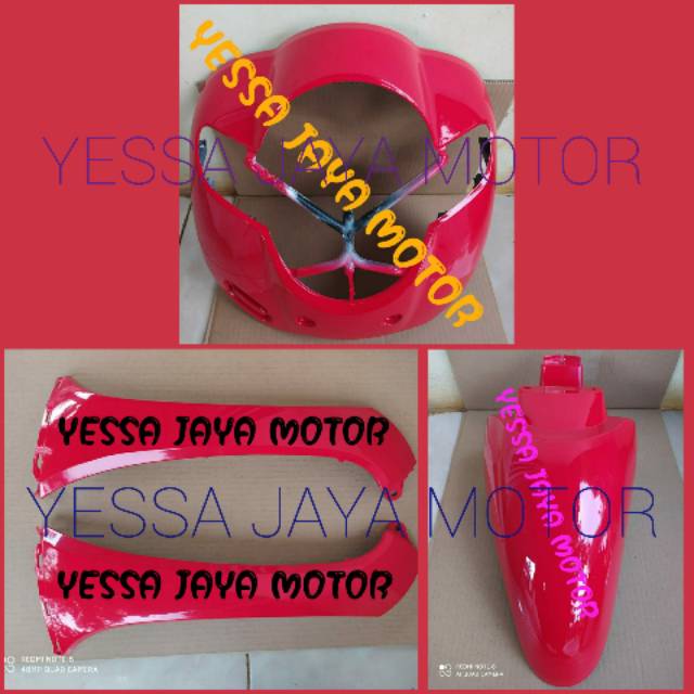 Cover body bagian depan scoopy di 2018 warna merah