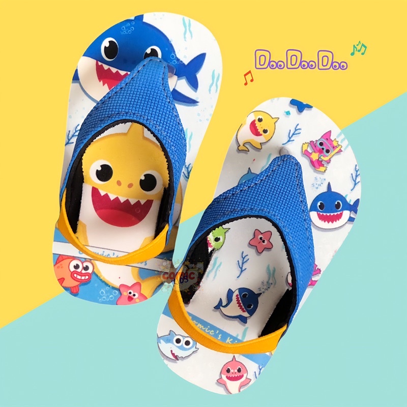 Sandal Jepit Anak Laki Laki Perempuan Sendal Bayi Balita Kids Slippers Hiu Baby Boy Girl COMICKIDS BABY SHARK