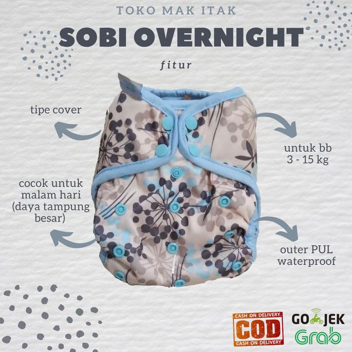 Clodi Sobi Overnight / Daily coveria | popok kain | popok cuci ulang