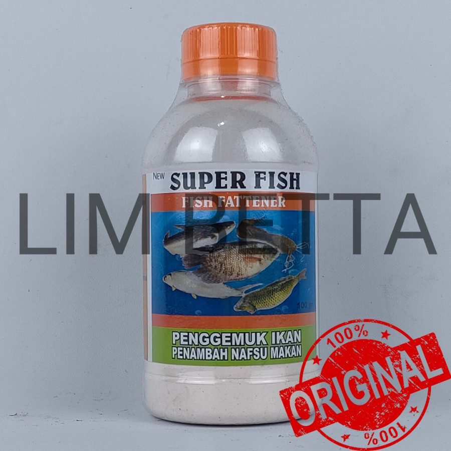 SUPER FISH 100 GRAM / PENGGEMUK DAN PENAMBAH NAFSU MAKAN IKAN