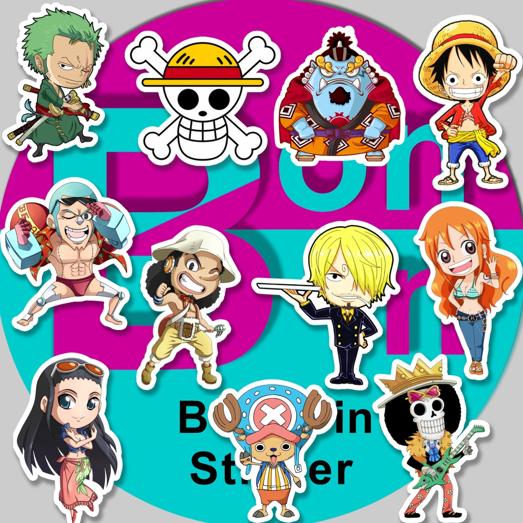 

Stiker One Piece - Crew Topi Jerami Chibi 11pcs