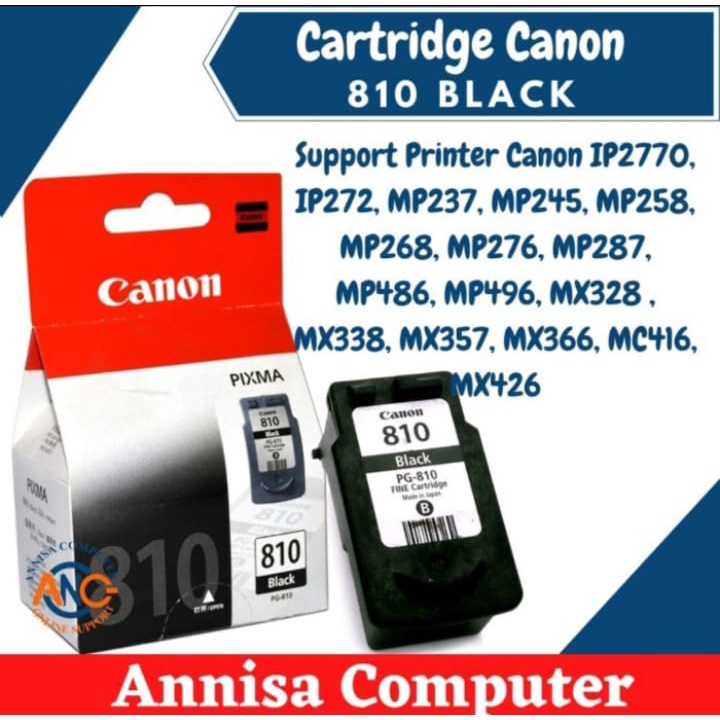 Tinta Canon PG 810 black / Cartridge Tinta Canon PG 810 hitam Original