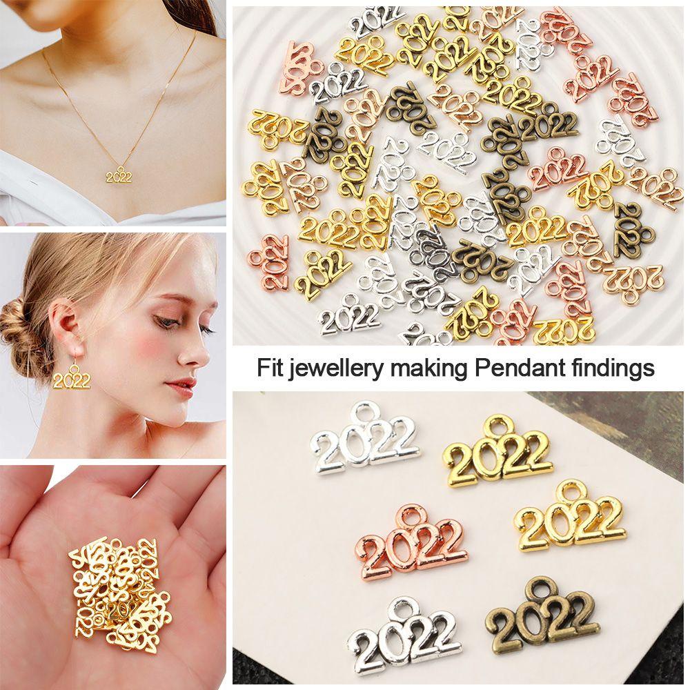 Nanas 70pcs Nomor2022 Liontin Vintage Aksesoris DIY Charm