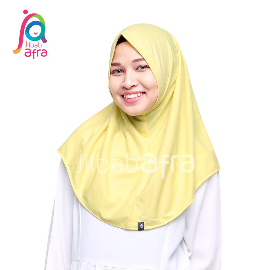 Hijab Non Pet Syifa Kuning Kenari Jilbab Instan Arfa