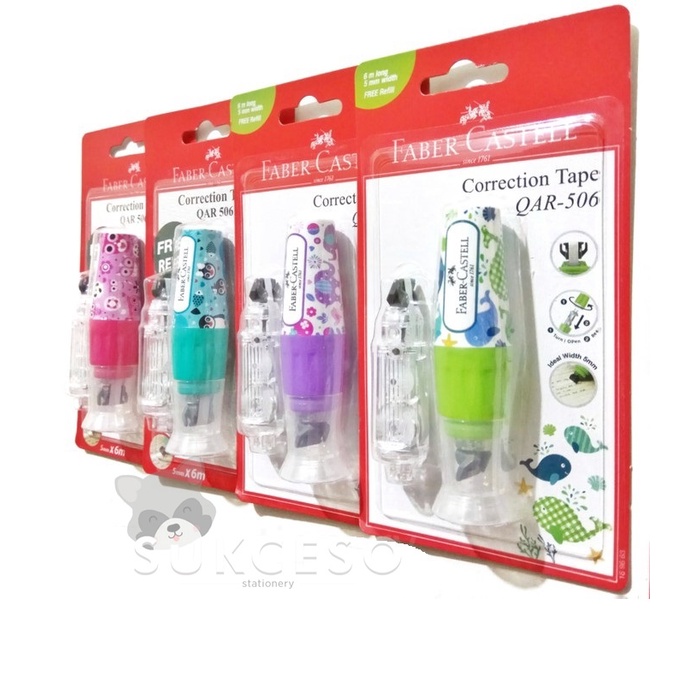 Faber Castell Correction Tape QAR-506+Refill/ Tip-Ex Berkualitas Murah
