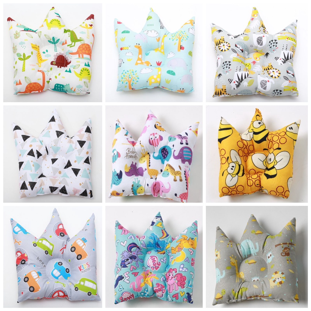 Bantal bayi model mahkota crown / bantal peyang bayi mahkota / Bantal lTidur Bayi Crown Pillow