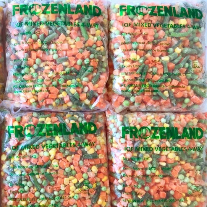 1 Kg Frozen Mixed Vegetable Sayuran Campur Beku Shopee Indonesia