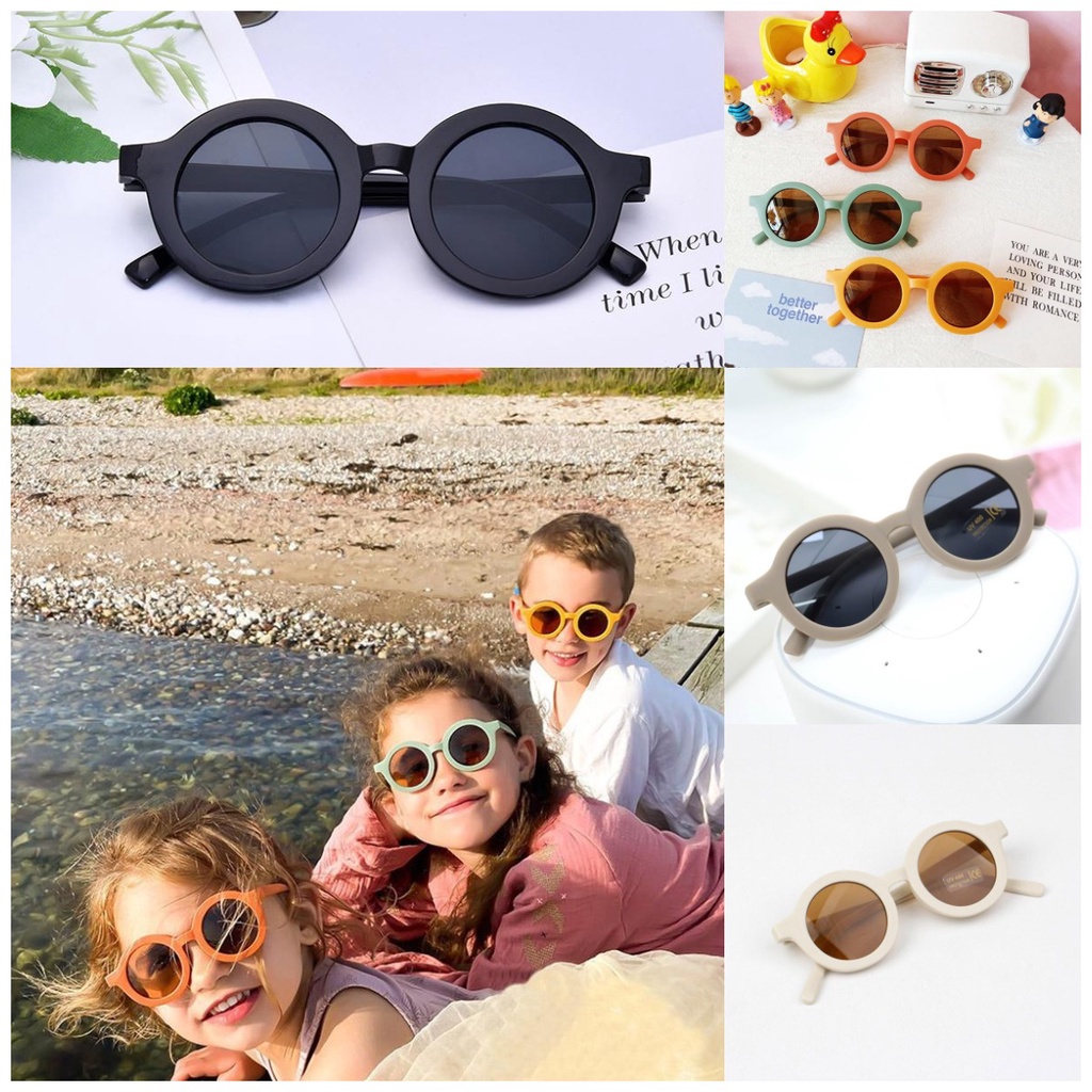 【Ready stock&amp;COD】✨kacamata hitam anak lucu Kacamata Hitam bulat anak laki laki UV400 Anti Ultraviolet Untuk Anak/Laki-Laki Perempuan kacamata fashion murah