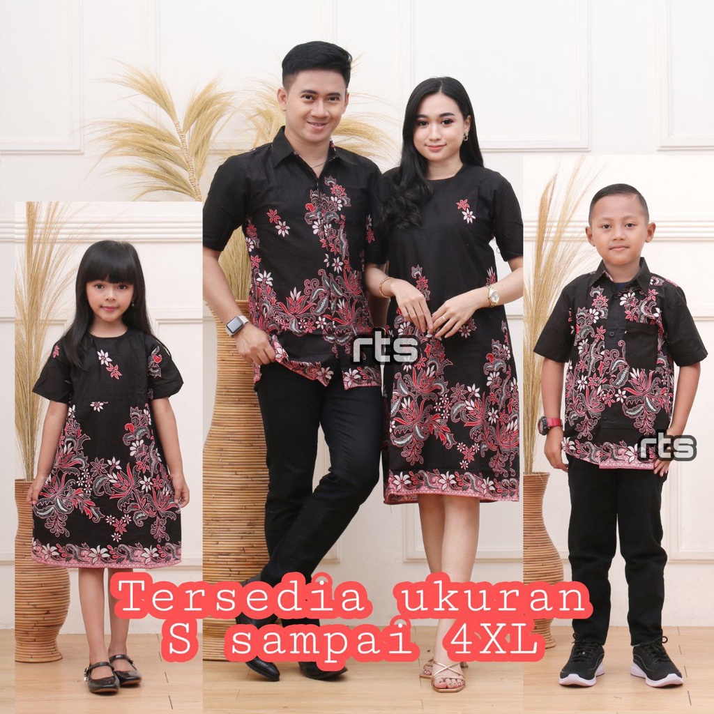 BISA DIBELI TERPISAH BATIK COUPLE FAMILY MOTIF RENSI MERAH