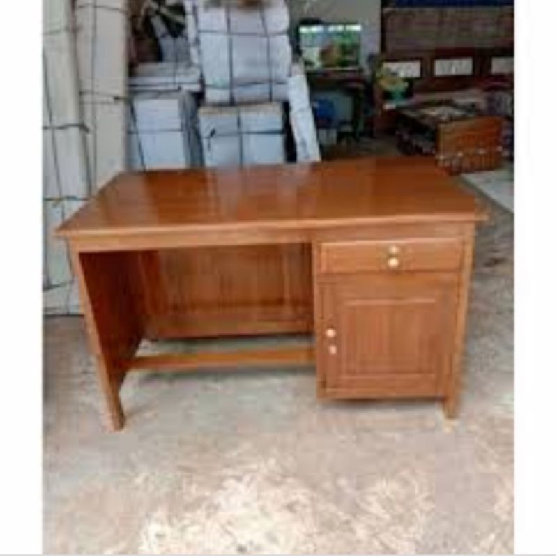 meja kantor/ meja belajar bahan kayu jati sudah warna