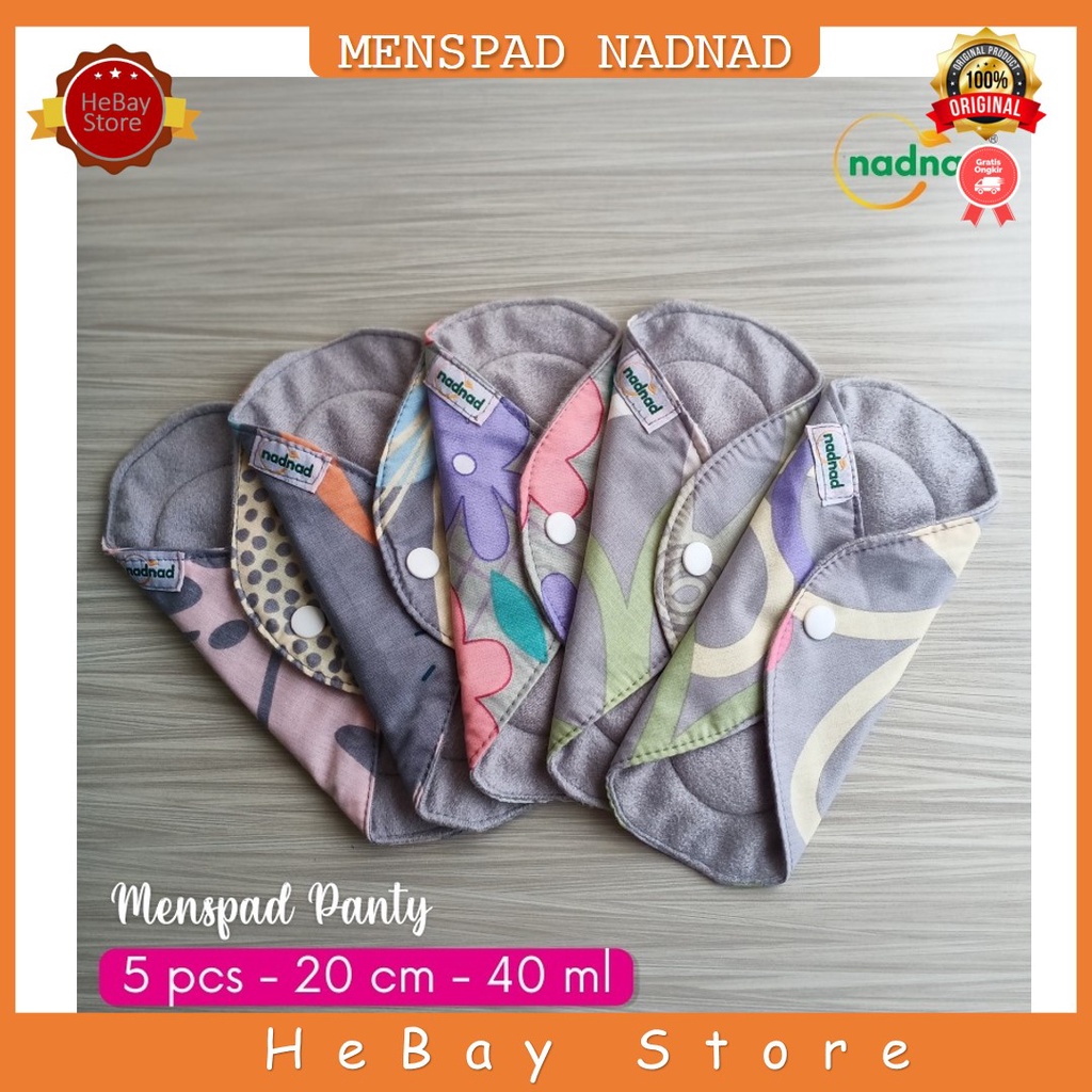 Menspad Panty NadNad  Pembalut Kain Cuci Ulang Ramah Lingkungan Softex Kain Murah