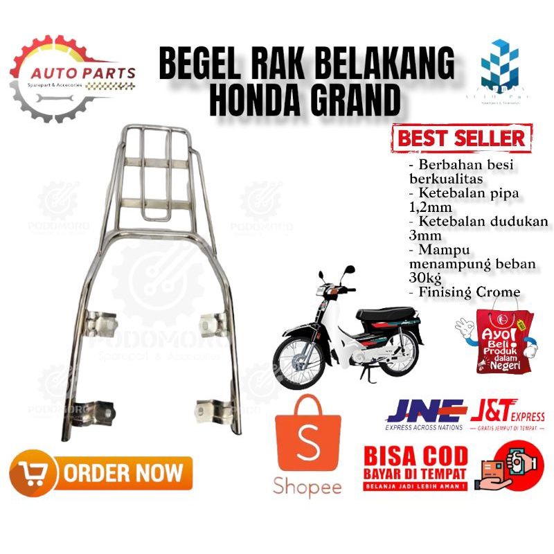 Rak Begel Jepret Belakang Honda Grand Panjang