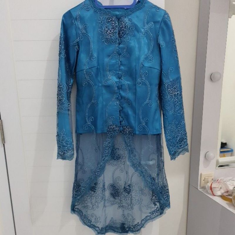 kebaya kartini biru preloved