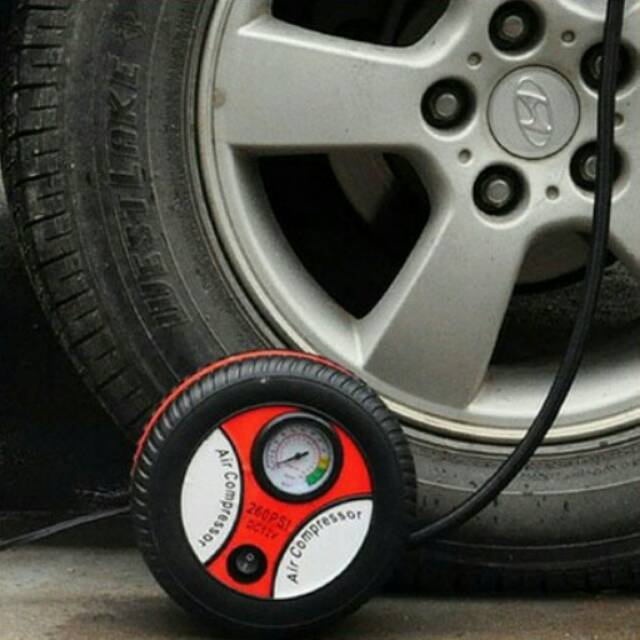 Pompa Ban Portable/ Pompa Listrik Ban Mobil/ Air Compressor Mini 260 PSI 12V