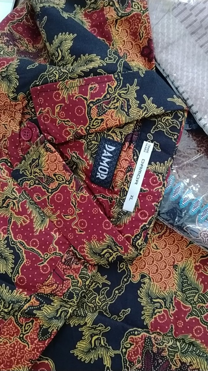 Gof Damor (cressida) Kemeja Batik Lengan Panjang Pria Slimfit Baju Batik Cowok