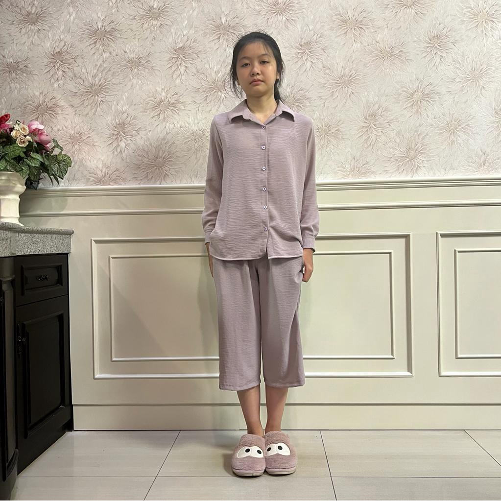 Celana Kulot Crinkle Airflow Import Anak Perempuan 7/8 umur 6-15 Tahun