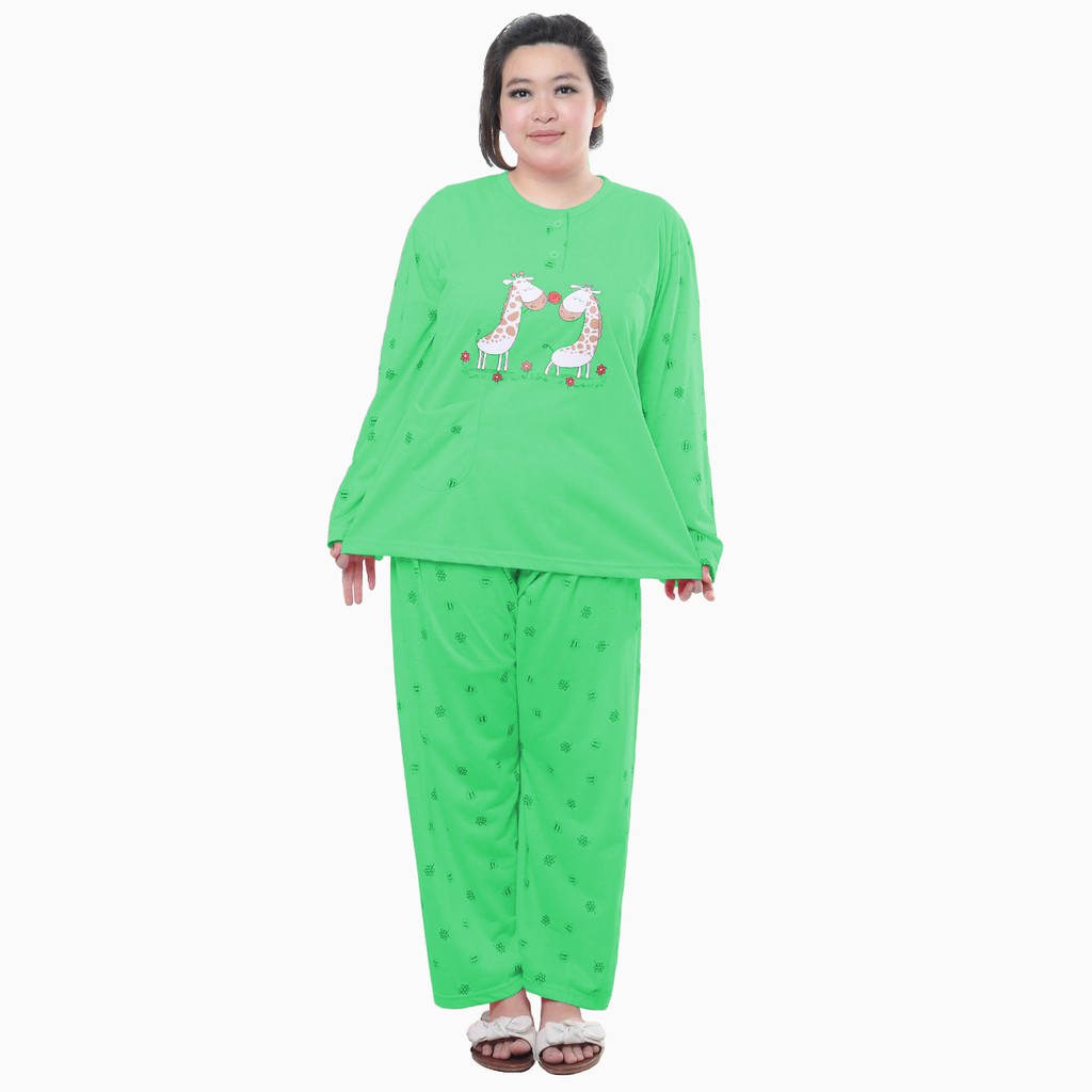 Stelan Baju Tidur Tangan Panjang Wanita BIG SIZE - XSHOP Hanifah