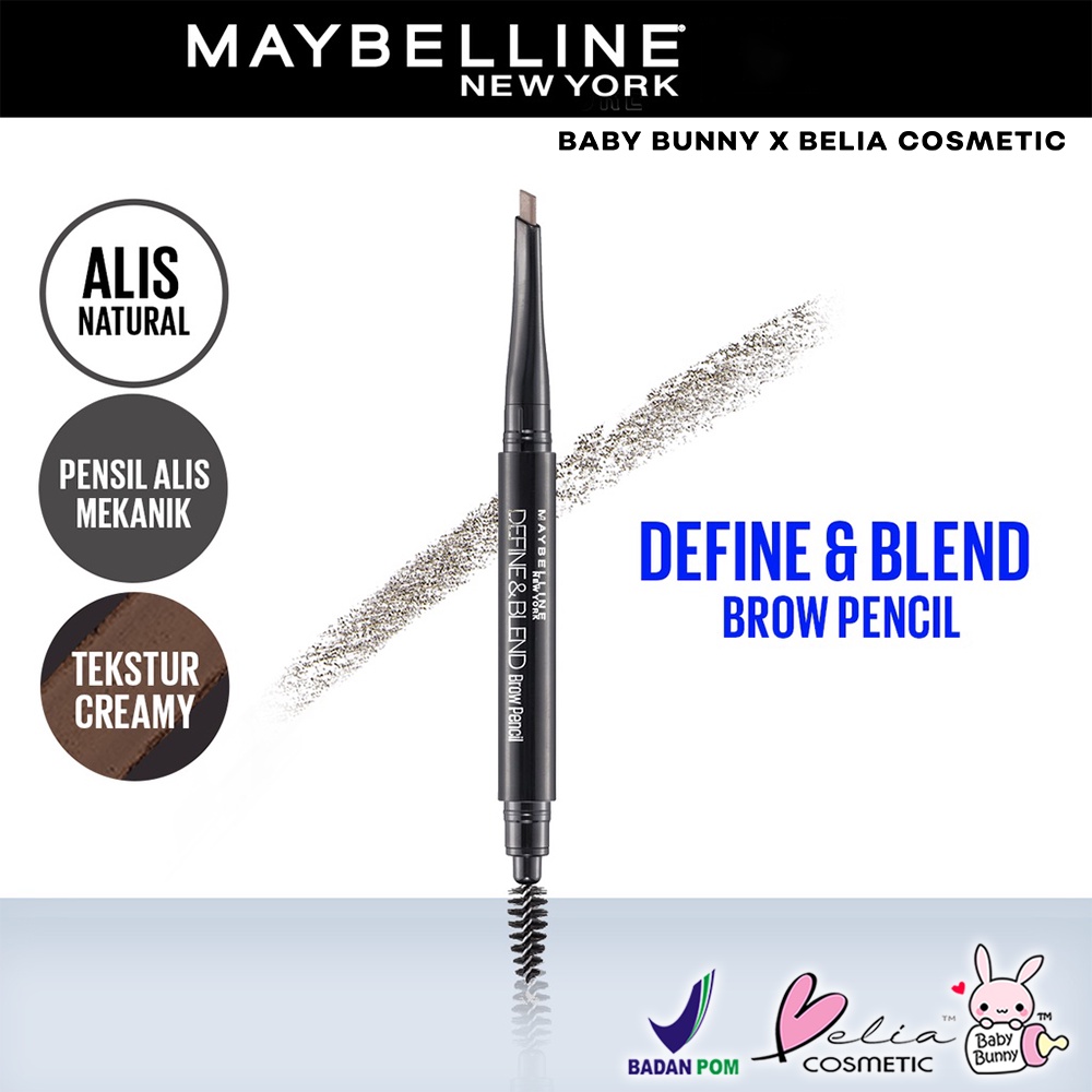 ❤ BELIA ❤ Maybelline Define &amp; Blend eyebrow (pensil alis mekanik) BPOM Ori 100%