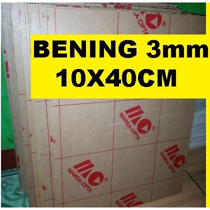 

Acrylic - Akrilik - Bening merk MARGA CIPTA tebal 3mm ukuran 10x40cm