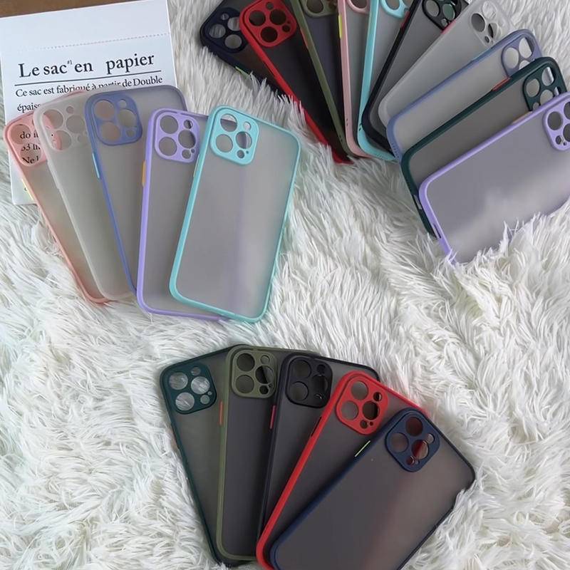 Casing Hard Case PC Matte Warna Permen Untuk iPhone 13 12 Mini SE 2022 2020 6 6S 7 8 Plus