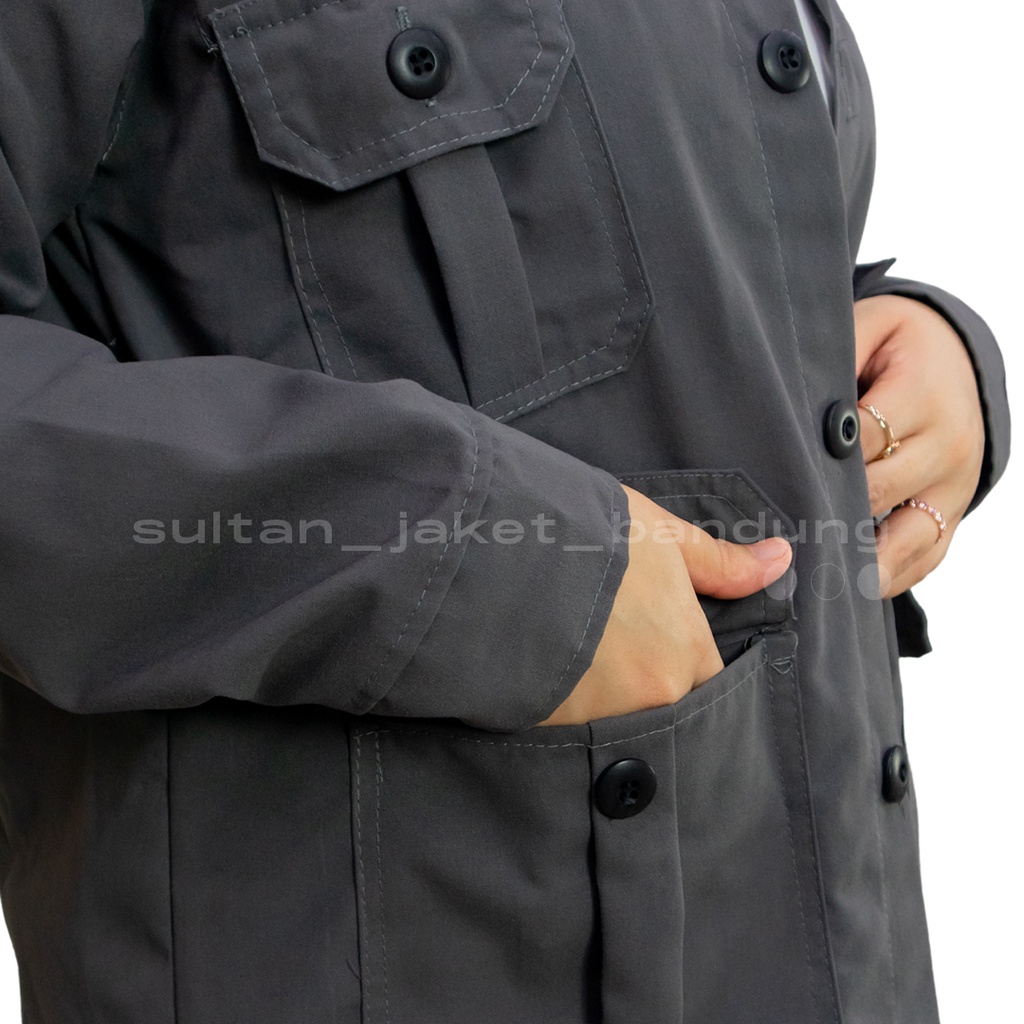 ADAM JAKET ABU || JAKET SEMI PARKA || JAKET PRIA DAN WANITA MASA KINI