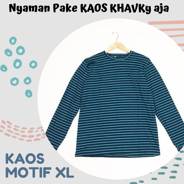 KAOS CEWEK PANJANG XL ATASAN KAOS WANITA REMAJA JUMBO GARIS LENGAN TANGAN PANJANG PENDEK MURAH