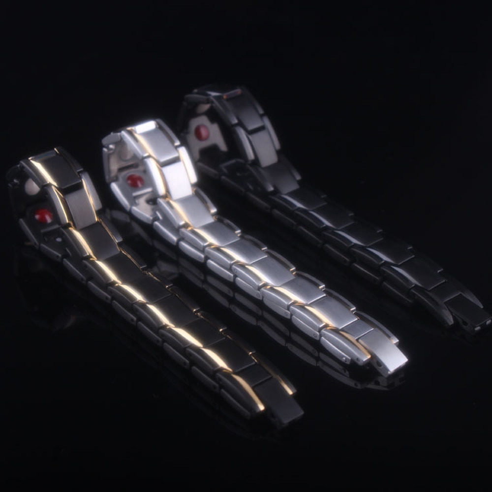 Gelang Terapi Magnet 5 Warna Aksesoris Fashion Pria Wanita  Kesehatan Jewelry Titanium Steel Bracelet Bangle