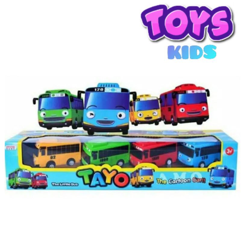 Diecast Bus Tayo|Bus Tayo Anak|Mainan Bus Tayo | Bus Tayo Murah | Diecast Mobil | Bus Tayo isi 4