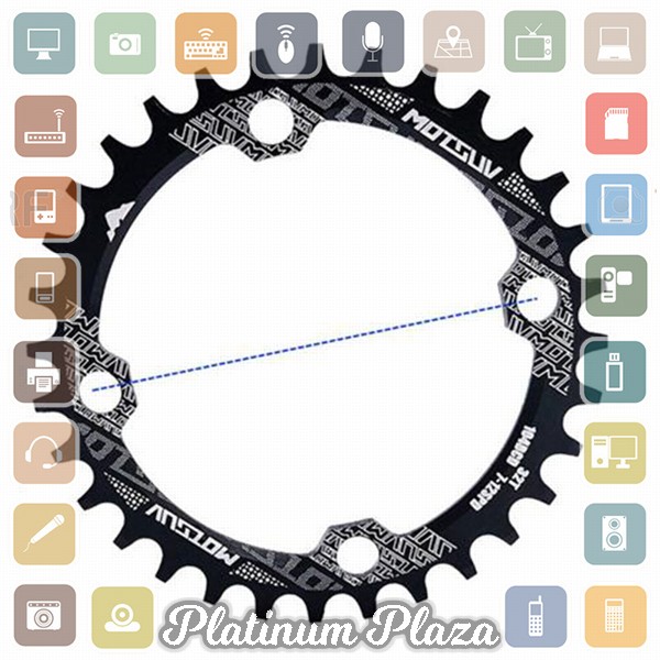 MOTSUV Gigi Sprocket Sepeda Aluminium Round 32T - 104BCD - Black`3S9IR6-