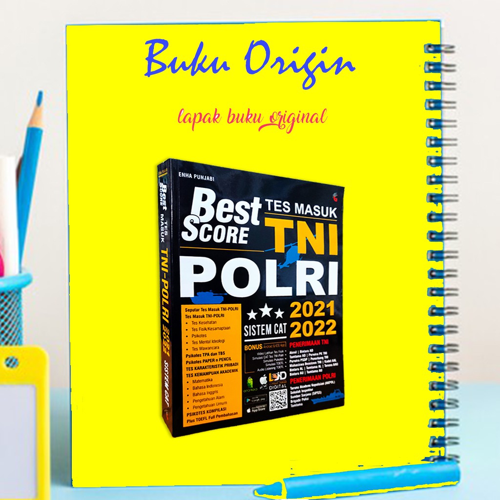BUKU TNI POLRI 2021 2022 BEST SCORE TES MASUK TNI POLRI - BUKU TNI - BUKU POLRI - BUKU TES POLISI