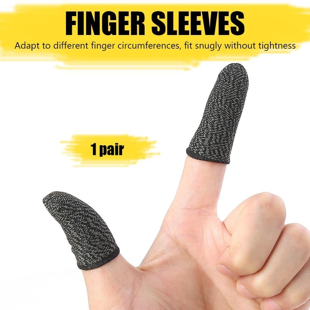 1pasang (2Pcs) Breathable Game Controller Finger Cover Tahan Keringat Tahan Gores Touch Screen Gaming Finger Thumb Cover Sarung Tangan Untuk PUBG Mobile