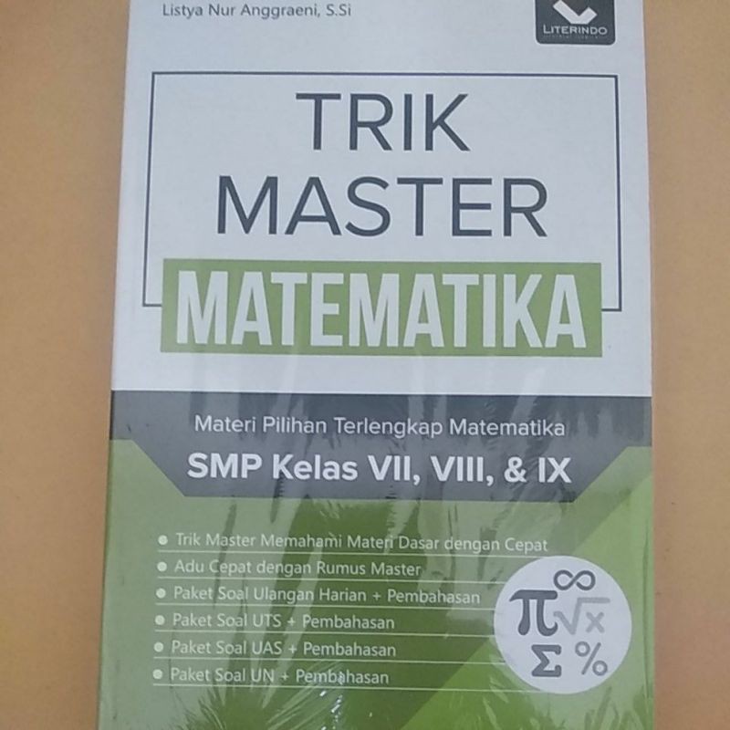 

BUKU TRIK MASTER RUMUS MATEMATIKA SMP KELAS 1,2,3 ORIGINAL