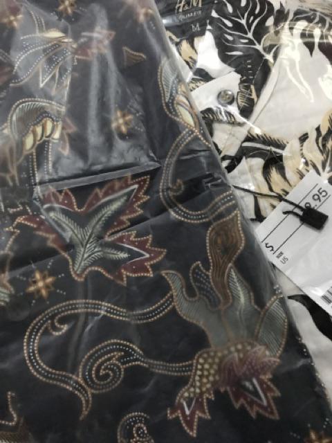 Credomenstore 7752 Kemeja Batik Pria Lengan Panjang Navy Floral